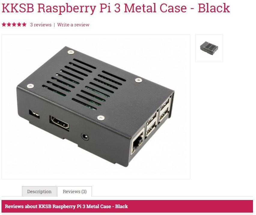 KKSB Raspberry Pi 3 Metal Case - Black - Product reviews from MODMYPI | KKSB Cases