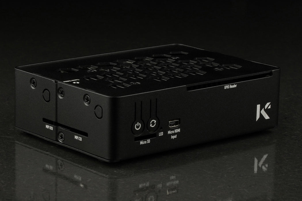 KKSB ROCK 5B Case with Heatsink - Black Aluminum Enclosure