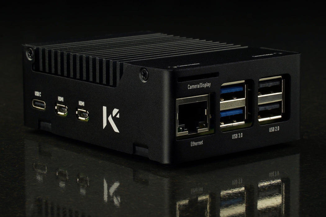 KKSB Raspberry Pi 5 Case with Aluminium Heatsink for Silent Passive Cooling