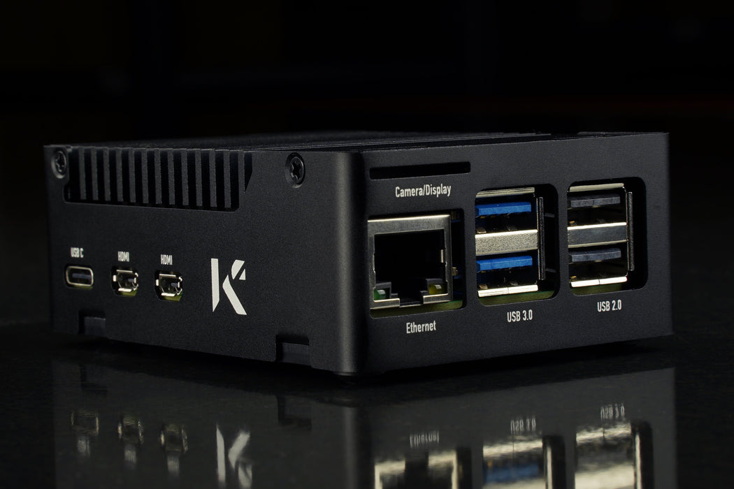 KKSB Raspberry Pi 5 Case with Aluminium Heatsink for Silent Passive Cooling