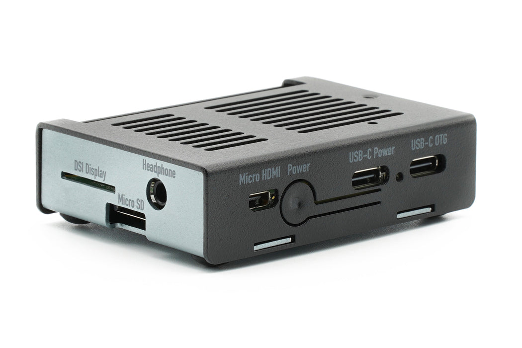 KKSB Coral Dev Board Mini Case with GPIO Access - Black and Gray Aluminium