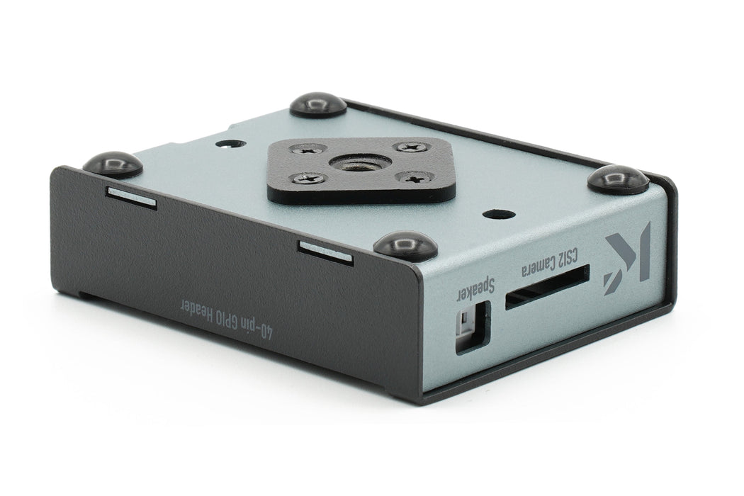 KKSB Coral Dev Board Mini Case with GPIO Access - Black and Gray Aluminium