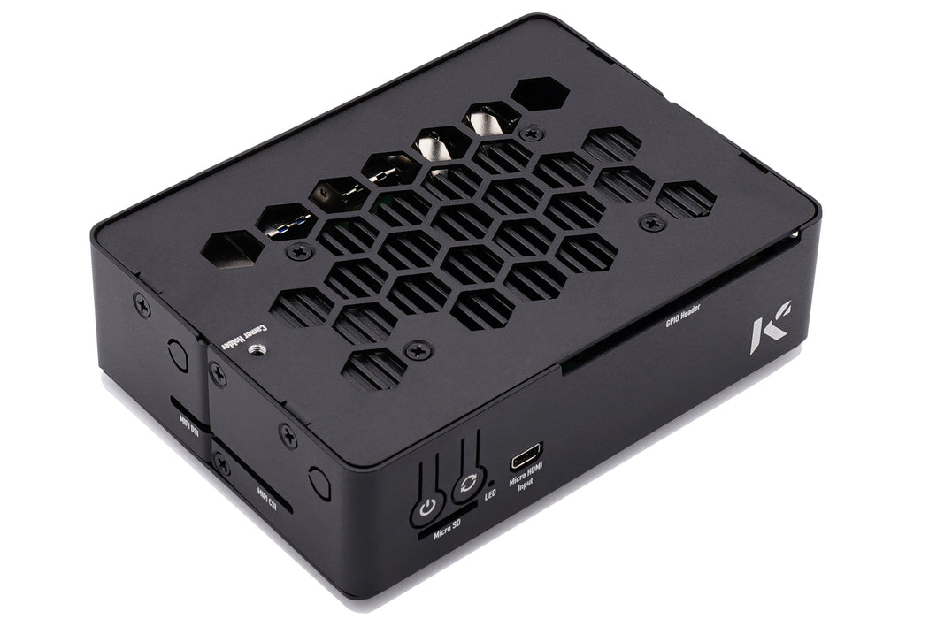 KKSB ROCK 5B Case with Heatsink - Black Aluminum Enclosure