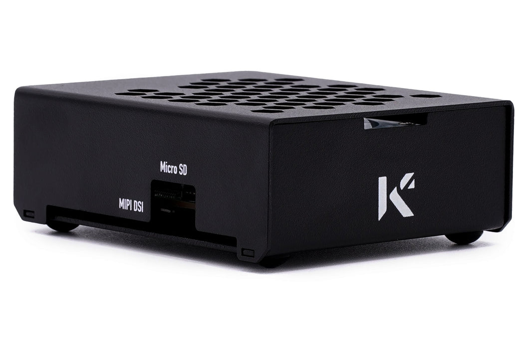 KKSB Odroid N2L Case - Black Steel Enclosure - Supports Display and DIN Rail Mounting