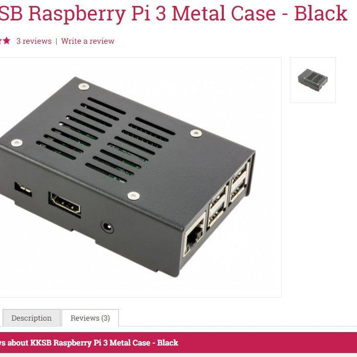 KKSB Raspberry Pi 3 Metal Case - Black - Product reviews from MODMYPI | KKSB Cases