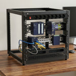 KKSB 19-Inch (19") 10U Open Rack Cabinet – Steel Wall Mount & Floor Standing Rack