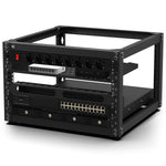 KKSB 19-Inch (19") 6U Open Rack Cabinet – Steel Wall Mount & Floor Standing Rack