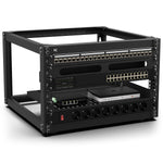 KKSB 19-Inch (19") 6U Open Rack Cabinet – Steel Wall Mount & Floor Standing Rack