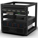 KKSB 19-Inch (19") 10U Open Rack Cabinet – Steel Wall Mount & Floor Standing Rack