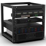 KKSB 19-Inch (19") 10U Open Rack Cabinet – Steel Wall Mount & Floor Standing Rack