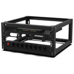 KKSB 19-Inch (19") 4U Open Rack Cabinet – Steel Wall Mount & Floor Standing Rack