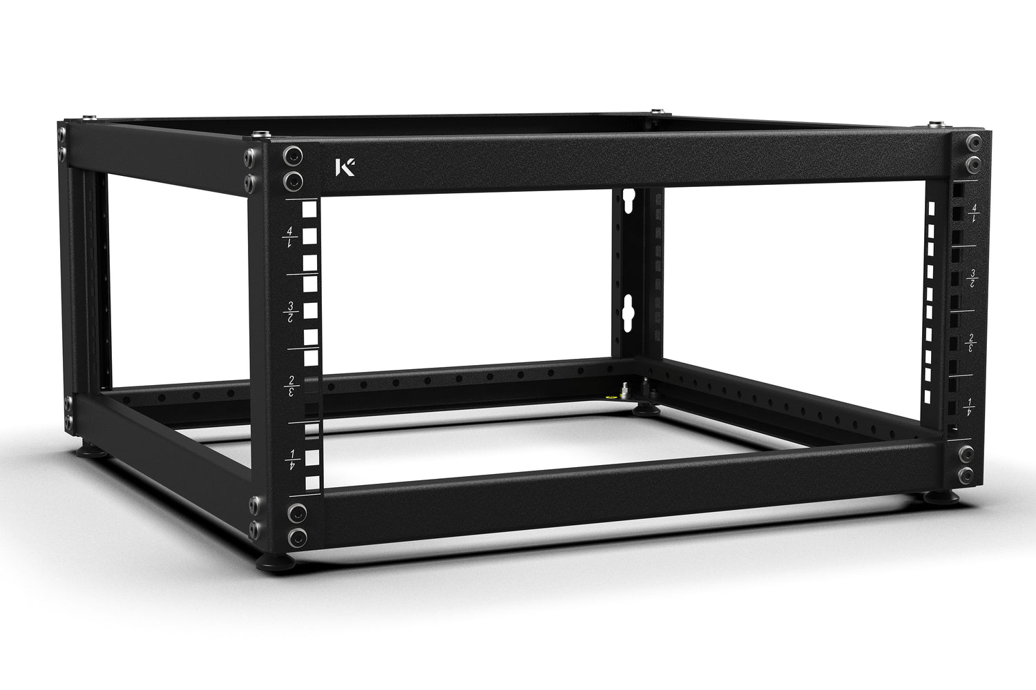 KKSB 19-Inch (19") 4U Open Rack Cabinet – Steel Wall Mount & Floor Standing Rack