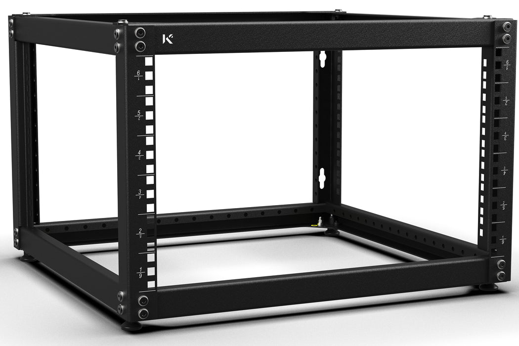 KKSB 19-Inch (19") 6U Open Rack Cabinet – Steel Wall Mount & Floor Standing Rack