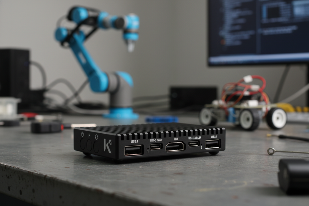 KKSB Khadas Edge2 Heatsink Case - Black Aluminium Enclosure