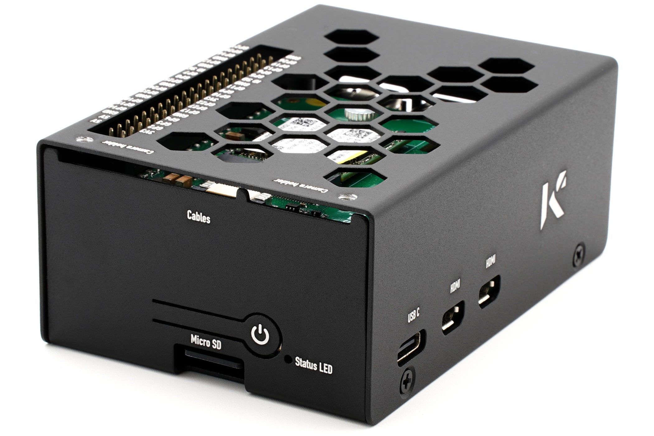 Raspberry Pi Behuizing voor Pi 5 - Rood/Wit Raspberry Pi Behuizing voor Pi 5 - Rood/Wit