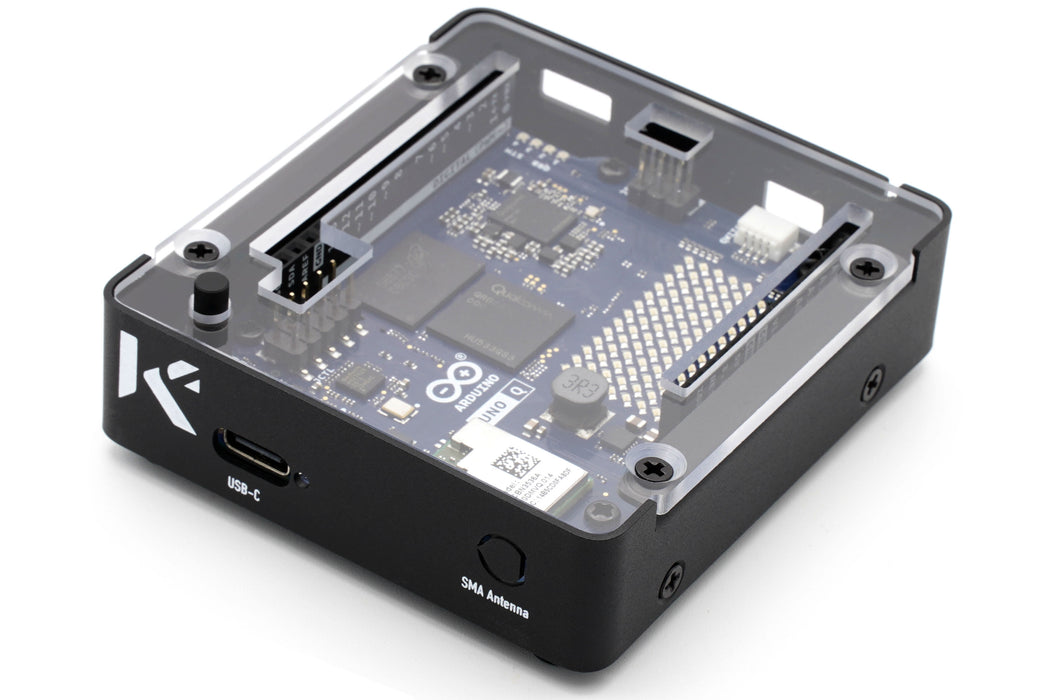 KKSB Arduino Uno Q Case - Clear Polycarbonate Top