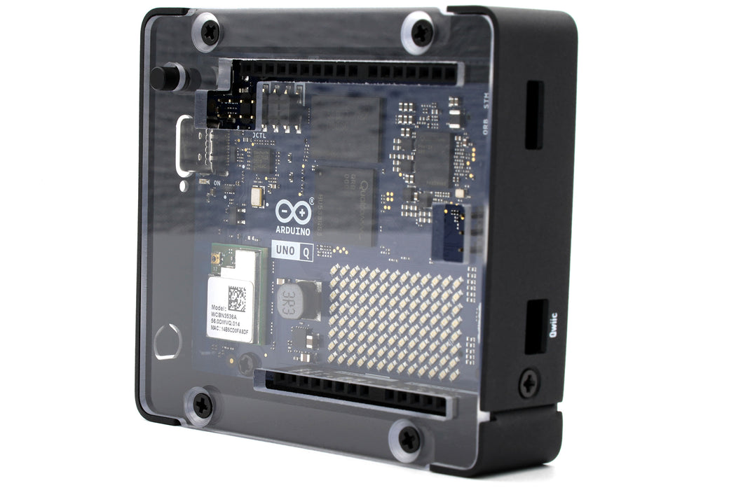 KKSB Arduino Uno Q Case - Clear Polycarbonate Top