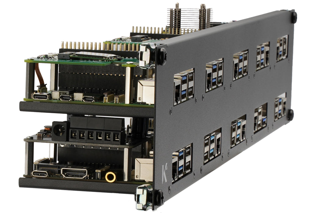KKSB 19-Inch 2U Rack Panel for 10x Raspberry Pi