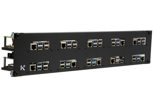 KKSB 19-Inch 2U Rack Panel for 10x Raspberry Pi