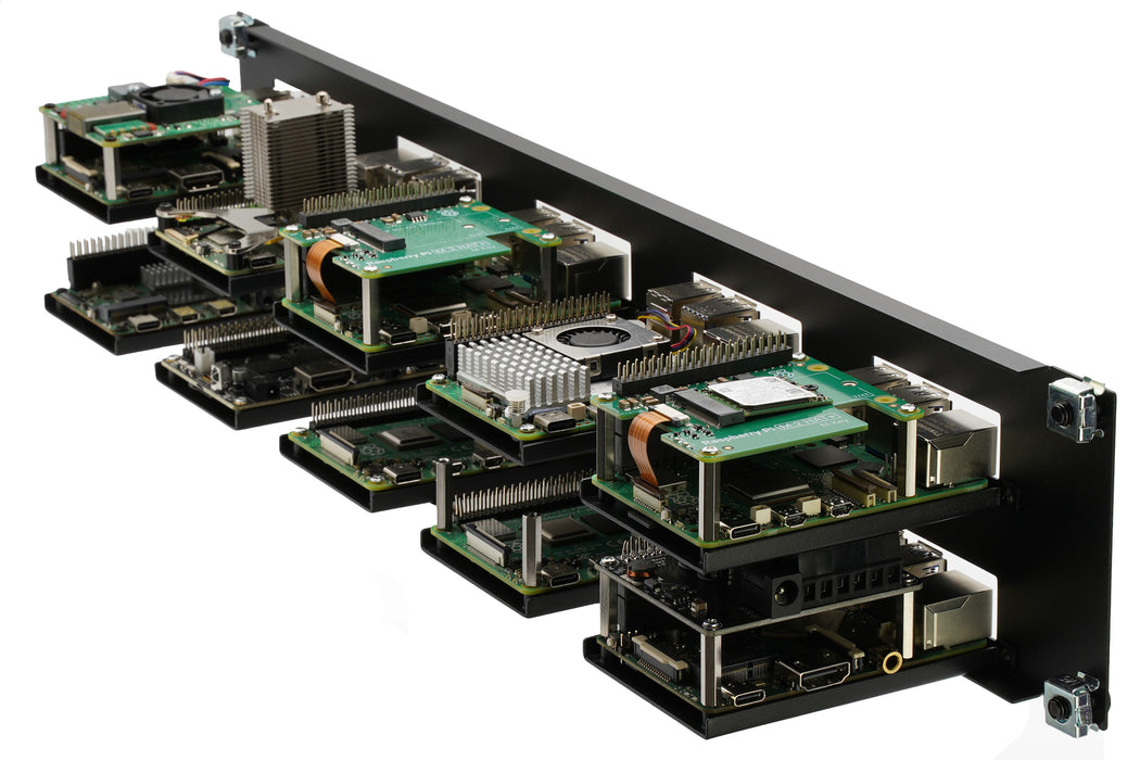 KKSB 19-Inch 2U Rack Panel for 10x Raspberry Pi