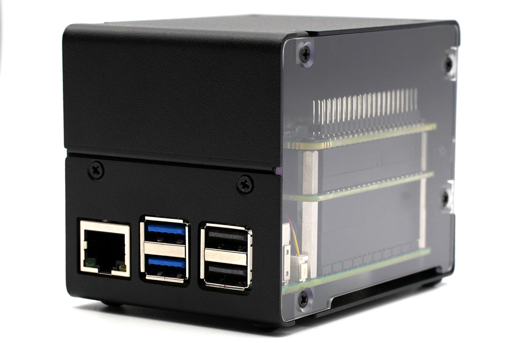 KKSB Case for Raspberry Pi 5 – Tall Aluminum Enclosure for Dual HATs & NVMe HATs