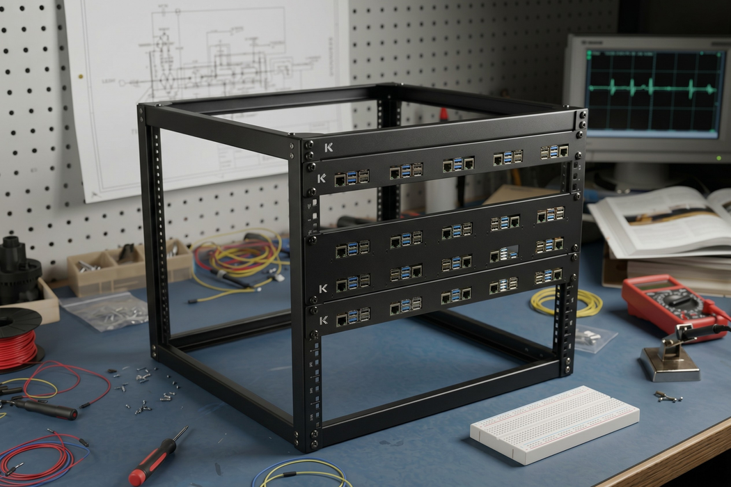 KKSB 19-Inch 1U Rack Panel for Raspberry Pi