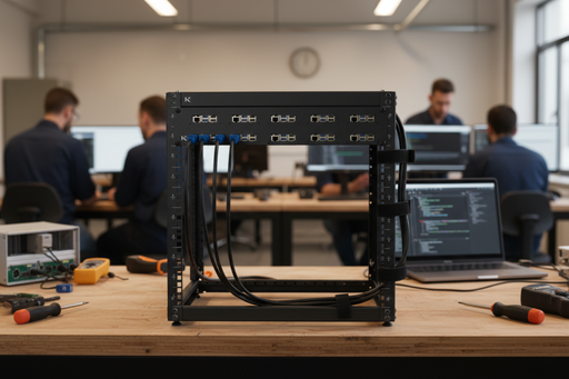 KKSB 19-Inch 2U Rack Panel for 10x Raspberry Pi