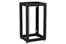 KKSB 10" 10U Open Rack Cabinet – empty cabinet, front angle view