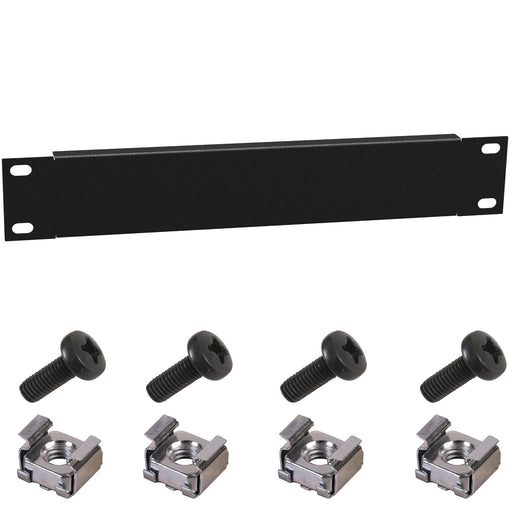 KKSB 10" 1U Rack Blank Panel – panel with 4 M6 screws and 4 M6 cage nuts