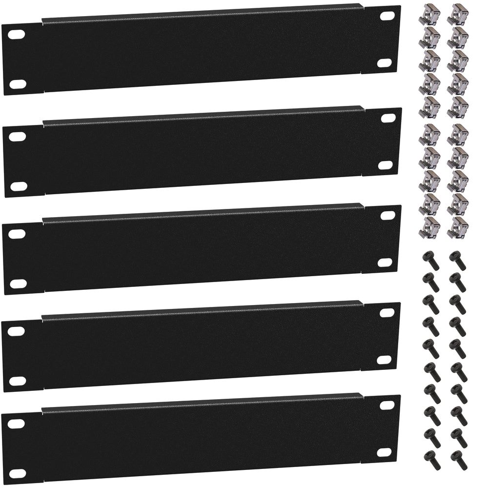 KKSB 10-Inch (10") 1U Rack Blank Panel – 5 Pack