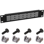 KKSB 10" 1U Rack Ventilation Panel – panel with 4 M6 screws and 4 M6 cage nuts