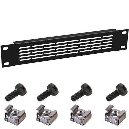 KKSB 10" 1U Rack Ventilation Panel – panel with 4 M6 screws and 4 M6 cage nuts