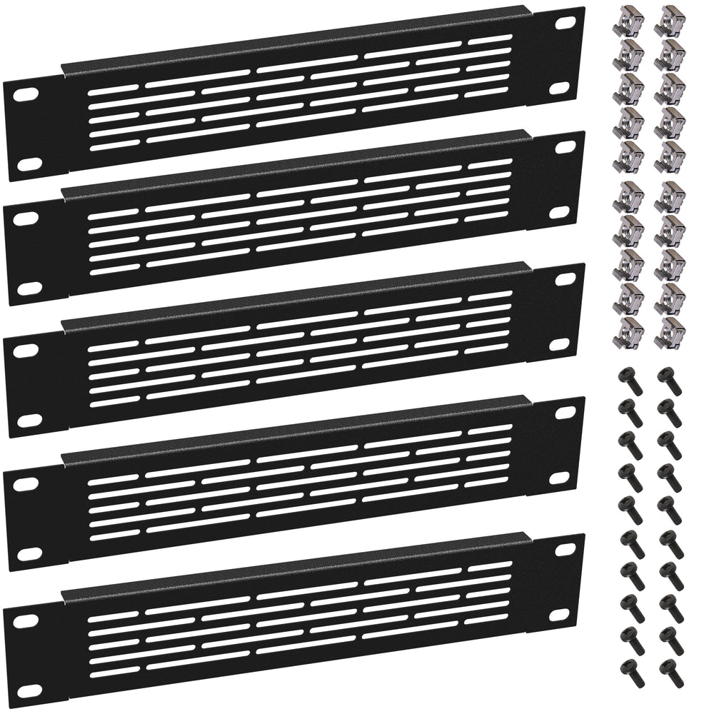 KKSB 10-Inch (10") 1U Rack Ventilation Panel – 5 Pack