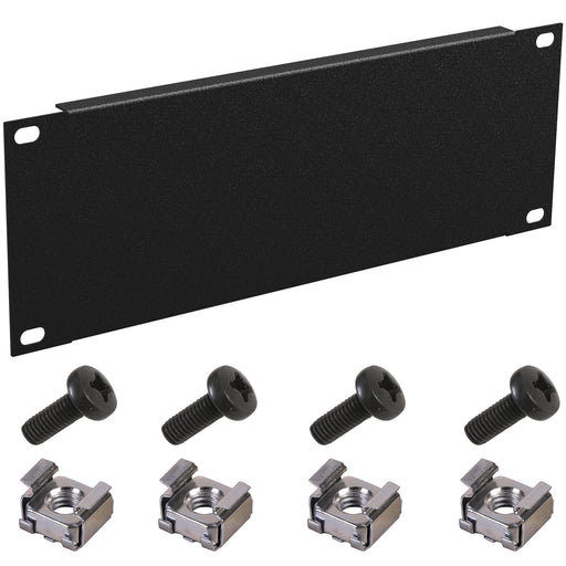 KKSB 10" 2U Rack Blank Panel – panel with 4 M6 screws and 4 M6 cage nuts
