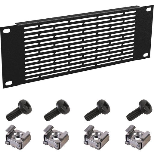KKSB 10" 2U Rack Ventilation Panel – panel with 4 M6 screws and 4 M6 cage nuts