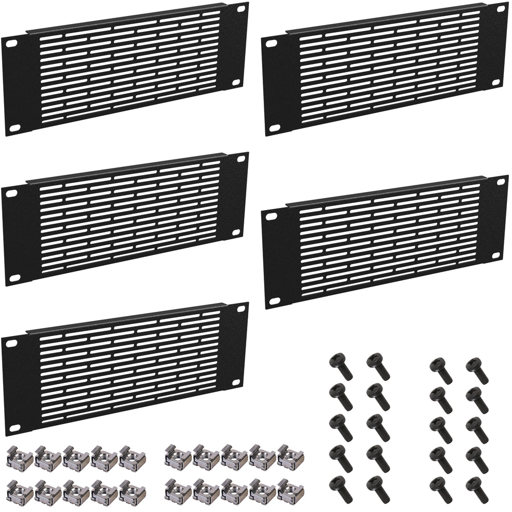 KKSB 10-Inch (10") 2U Rack Ventilation Panel – 5 Pack