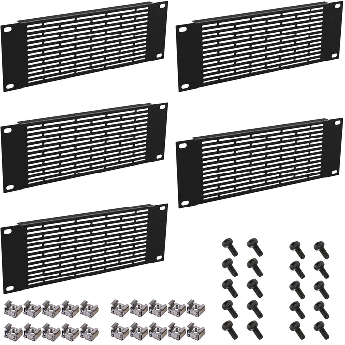 KKSB 10-Inch (10") 2U Rack Ventilation Panel – 5 Pack