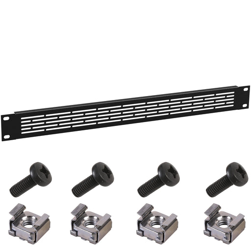KKSB 19" 1U Rack Ventilation Panel – panel with 4 M6 screws and 4 M6 cage nuts