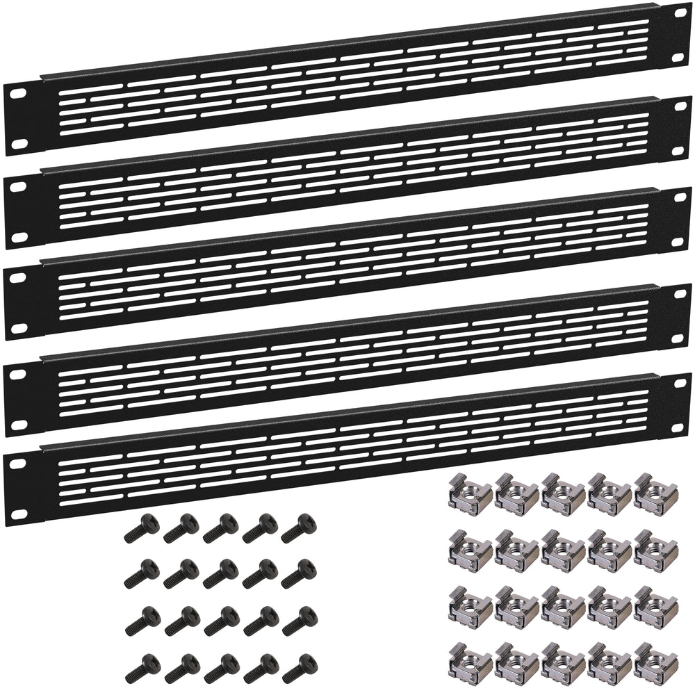 KKSB 19-Inch (19") 1U Rack Ventilation Panel – 5 Pack