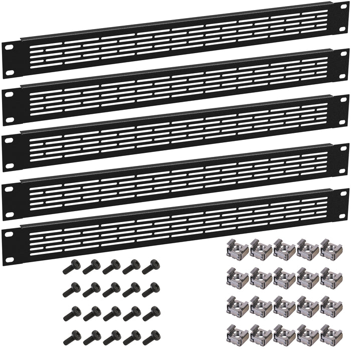 KKSB 19-Inch (19") 1U Rack Ventilation Panel – 5 Pack
