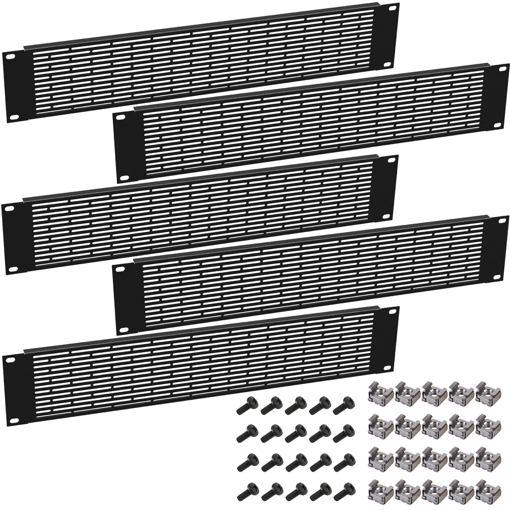 KKSB 19-Inch (19") 2U Rack Ventilation Panel – 5 Pack