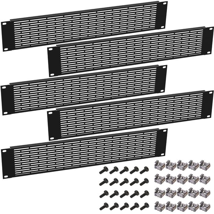 KKSB 19-Inch (19") 2U Rack Ventilation Panel – 5 Pack
