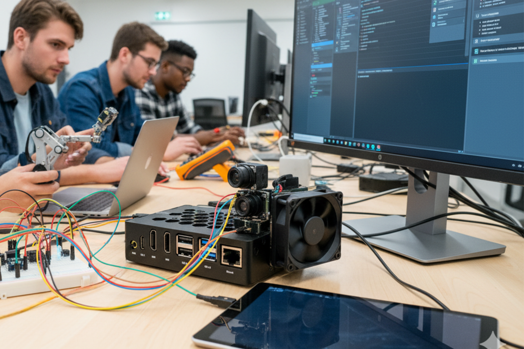 KKSB ROCK 5B Case with Heatsink - Black Aluminum Enclosure