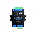 RS485 to RJ45 Ethernet 4-Channel Serial Server with Rail Mount Clip