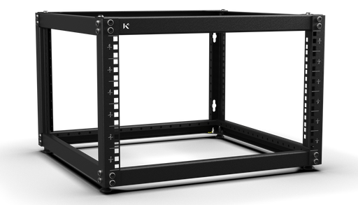 KKSB 19-Inch (19") 6U Open Rack Cabinet – Steel Wall Mount & Floor Standing Rack