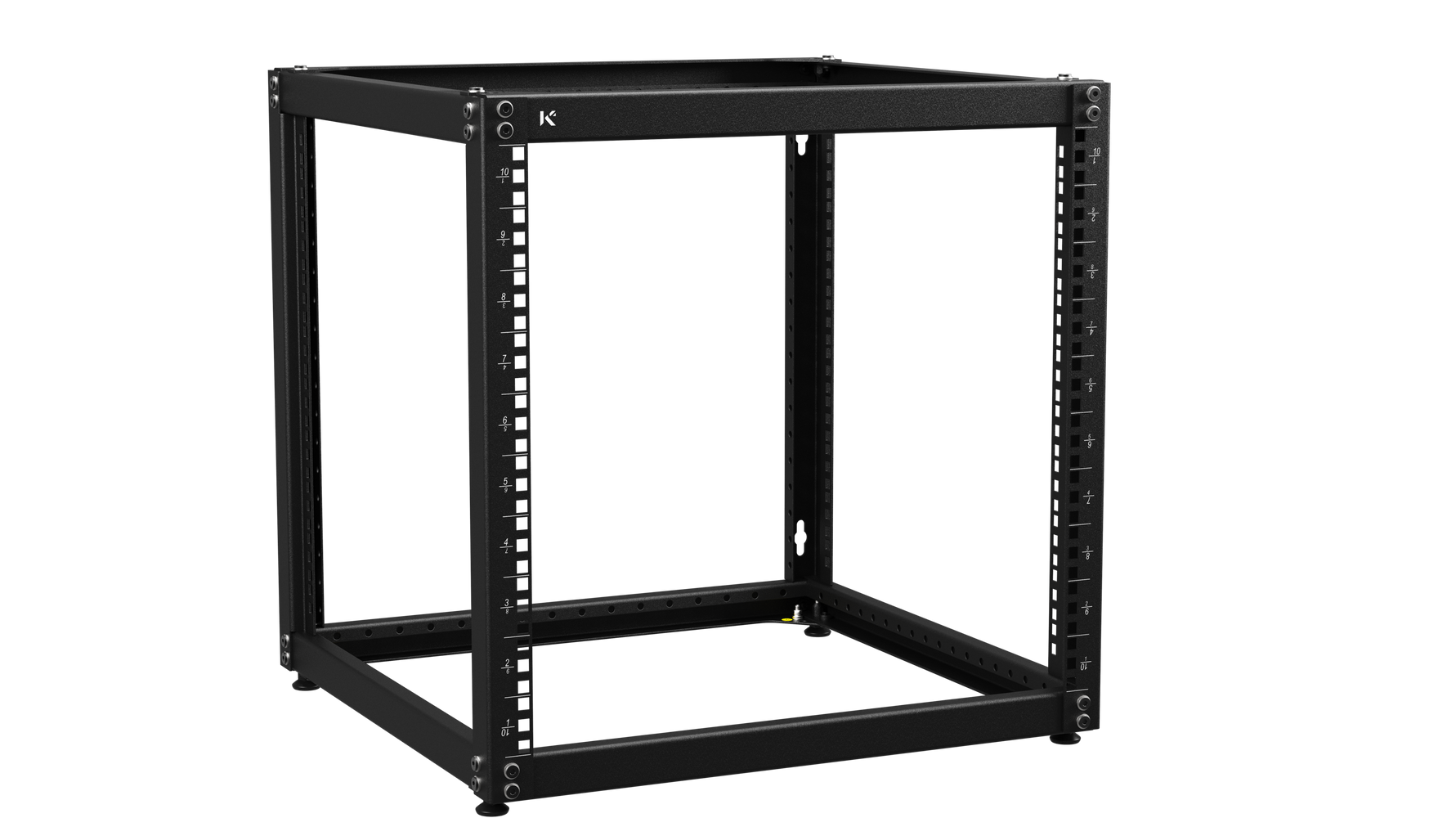 KKSB 19-Inch (19") 10U Open Rack Cabinet – Steel Wall Mount & Floor Standing Rack
