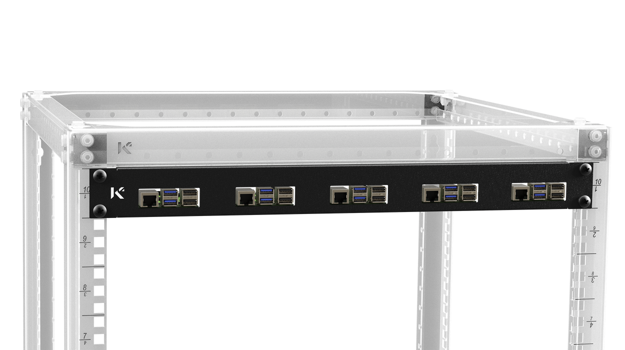 KKSB 19-Inch 1U Rack Panel for Raspberry Pi