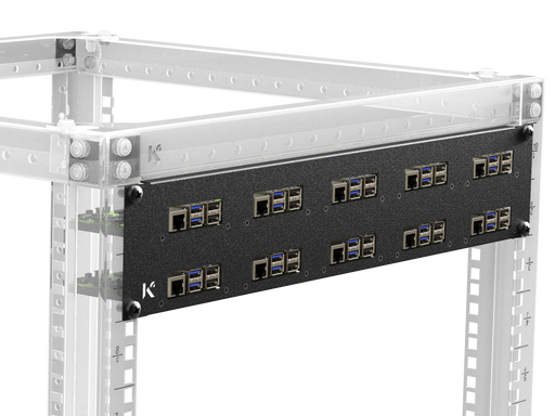 KKSB 19-Inch 2U Rack Panel for 10x Raspberry Pi