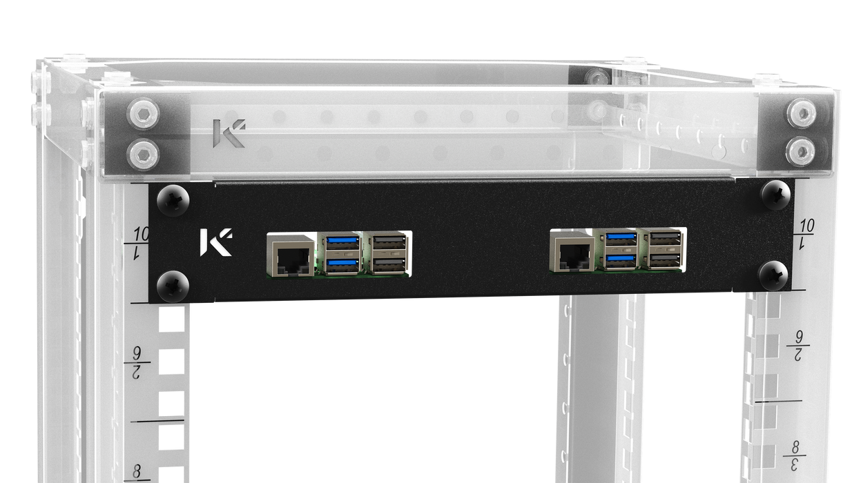 KKSB 10-Inch 1U Rack Panel for Raspberry Pi