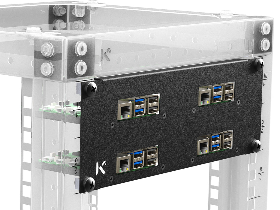 KKSB 10-Inch 2U Rack Panel for Raspberry Pi
